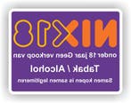 NIX18 Geen tabak of alcohol Raamsticker Spiegelbeeld (sp.122, Verzenden, Nieuw, Overige typen