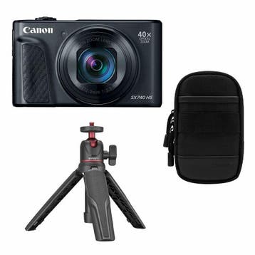 Canon PowerShot SX740 HS Lite Edition Zwart Travel Kit, Accu, Canon, Nieuw, Ophalen of Verzenden