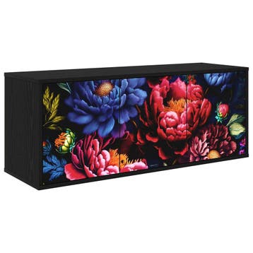 vidaXL Wandgemonteerd tv-meubel KIEL 102 x 33 x 40 cm Zwart, Minder dan 50 cm, Verzenden, Nieuw, Minder dan 100 cm
