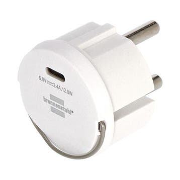 USB C oplader | Brennenstuhl | 1 poort (USB C, 12W), Verzenden, Nieuw