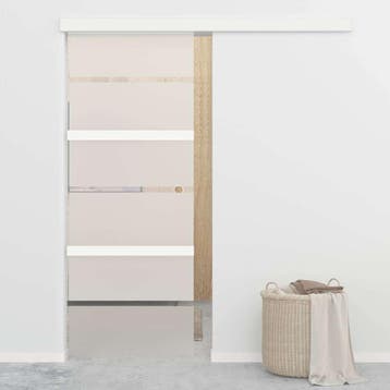 vidaXL Schuifdeur met zachte stops 76x205 cm ESG-glas en, Doe-het-zelf en Verbouw, Verzenden, Nieuw