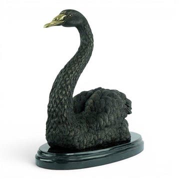 sculptuur, Elegant Swan - 7.2 kg - 30 cm - Brons, Marmer