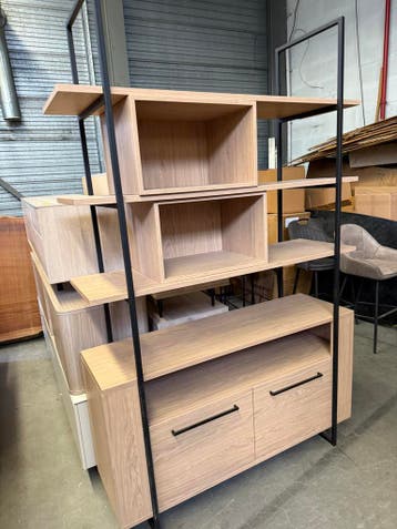 Camino boekenkast, kleur blonde oak, Nieuw, Overige houtsoorten
