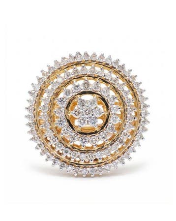 Statement ring - 18 karaat Geel goud - 0.68ct. tw. Diamant