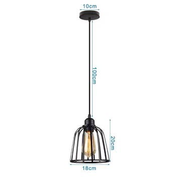 Zwarte hanglamp | Industriele lamp landelijk design | E27, Verzenden, Nieuw, Metaal