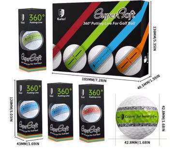 3-Laags PU Golfballen – Putter met 360° Uitlijningslijn, Sport en Fitness, Golf, Verzenden, Nieuw