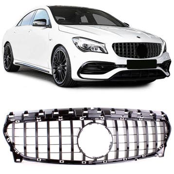 Grill voor Mercedes CLA-Klasse W117 2016-2019 | glans zwart