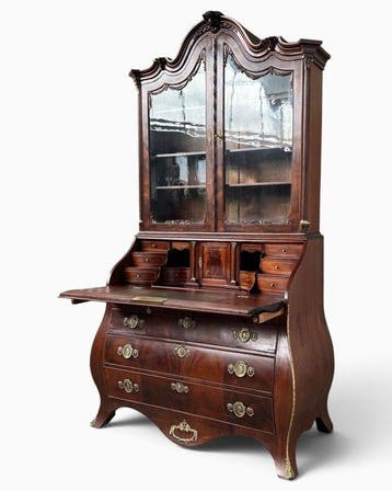 Bureau - Schrijfkabinet, bureau met opstand, buro, desk -