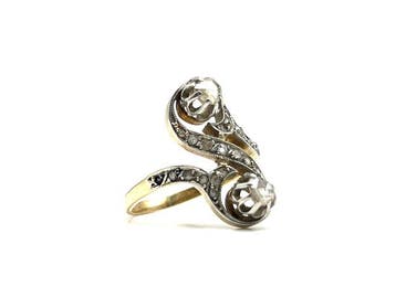 Zonder minimumprijs - Ring - 18 karaat Geel goud, Witgoud, Sieraden, Tassen en Uiterlijk, Nieuw