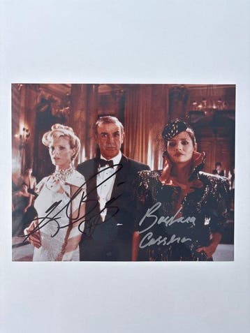 Double signed photo Barbara Carrera as Fatima Blush and, Nieuw