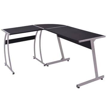 vidaXL Hoekbureau L-vormig zwart, Huis en Inrichting, Bureaus, Verzenden, Nieuw