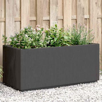 vidaXL Tuinbloembak Donkergrijs, Tuin en Terras, Verzenden, Nieuw, Minder dan 60 cm, 30 tot 60 cm