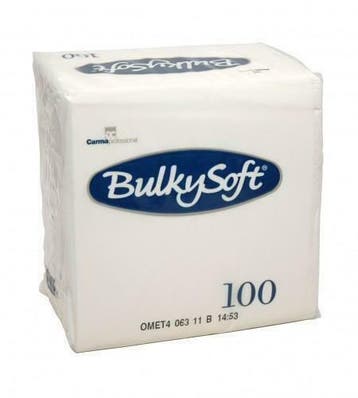 Tissue Servetten 24 x 24 1/4 vouws, wit doos a 3000 Stuks.