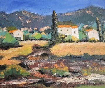 European school (XX) - Paysage de provence, Antiek en Kunst, Kunst | Schilderijen | Klassiek