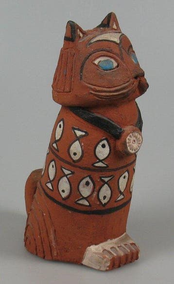 Lily ter Kuile (1926-2016) - sculptuur, Egyptian Cat - 18 cm