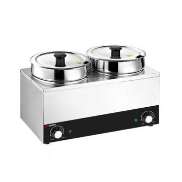 GGM Gastro | Bain-marie hotpot - 2x3,5L - 300W - totaal 7L |, Verzenden, Nieuw in verpakking, Overige typen