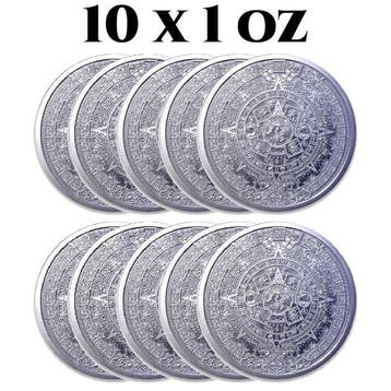 Verenigde Staten. 10 x 1 oz Titanium Aztec Calendar Round BU