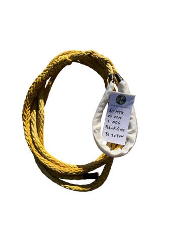 Hawk-Line Touw HMPE 6,5 MTR 20 MM 30TON 1 bekleed Oog moo..., Verzenden, Nieuw