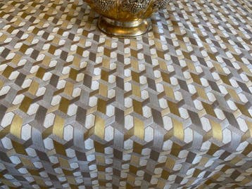 san leucio - Luxe damast tafellaken goud, art déco, Wiener
