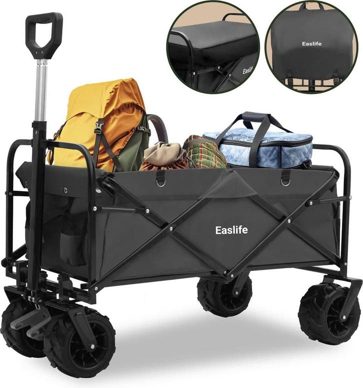 EasLife opvouwbare bolderkar - Bolderwagen met regen hoes -, Caravans en Kamperen, Bolderkarren, Nieuw, Ophalen of Verzenden