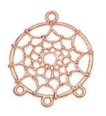 DQ metalen dromenvanger bedel dreamcatcher rosegold 34 x..., Ophalen of Verzenden, Nieuw, Bedel