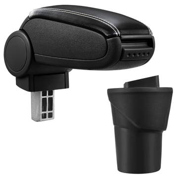 Armsteun Nissan Micra K13 vf 2010 kunstleer zwart wit stikse, Verzenden, Nieuw