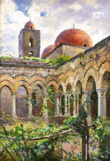 Francesco Lojacono (1838-1915) - Chiostro di San Giovanni