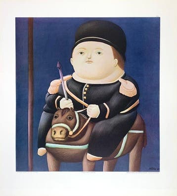 Fernando Botero (after) - St. Georg - Lichtdruck / Vintage