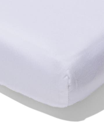HEMA Topper hoeslaken 160x200cm hotel katoen satijn wit, Verzenden, Nieuw, Wit