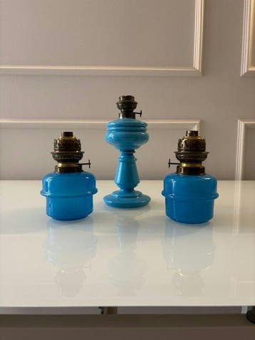 Triptych Opaline Glass - Petroleumlamp - Glas - Begin van de