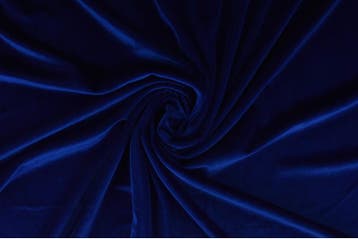 10 meter stretch fluweel - Donkerblauw, Hobby en Vrije tijd, Stoffen en Lappen, Blauw, 120 cm of meer, Ophalen of Verzenden, Polyester