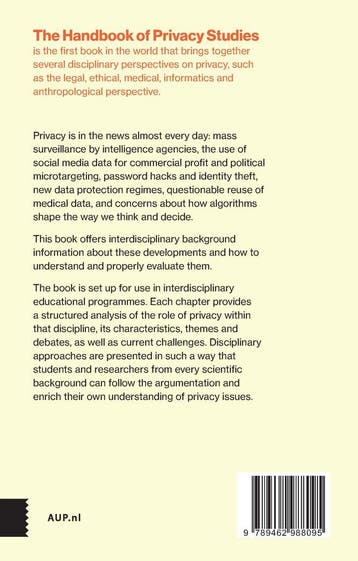 The Handbook of Privacy Studies 9789462988095, Verzenden, Gelezen