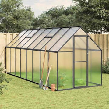vidaXL Tuinkas met basisframe 445x169x195 cm aluminium, Tuin en Terras, Verzenden, Nieuw