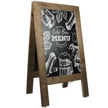Krijtstoepbord Steigerhout 75x135 cm, Nieuw in verpakking
