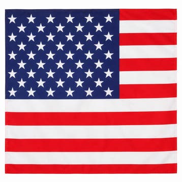 Bandana Zakdoek 55x55cm – USA Vlaggenprint – Rood Wit Blauw, Nieuw