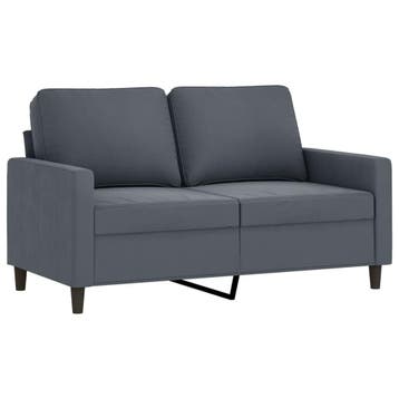 Loveseat Fluweel Grijs 120cm | Laatste Stuk!, 75 tot 100 cm, Ophalen of Verzenden, Rechte bank, Minder dan 150 cm