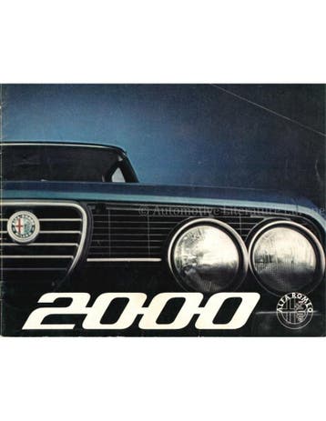 1973 ALFA ROMEO 2000 BERLINA BROCHURE NEDERLANDS, Nieuw, Alfa Romeo, Author