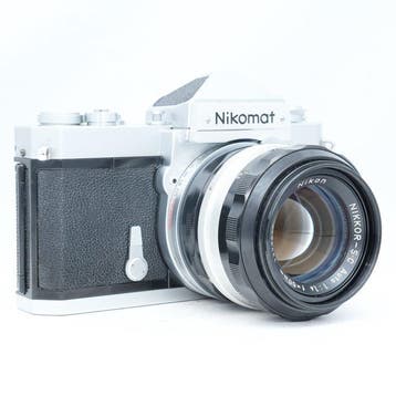 Nikon Nikomat FTN Silver + Nikkor-S·C Auto 50mm F1.4 Analoge, Nieuw
