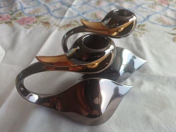 fritz nagel - Kandelaar - Chroom, Verguld - Set space age, Nieuw