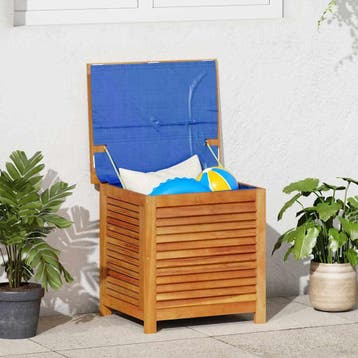 vidaXL Tuinbox met jaloezieën 60x50x56 cm massief acaciahout, Verzenden, Nieuw