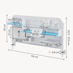 Bureau organizer Sauda wit en blauw [en.casa], Verzenden, Nieuw