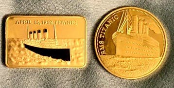 Maritieme objecten (2) - TITANIC Commemorative ingot and, Nieuw