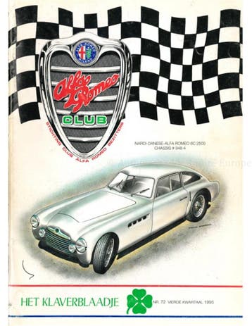 1995 ALFA ROMEO CLUB HET KLAVERBLAADJE 72 NEDERLANDS, Nieuw, Alfa Romeo, Author