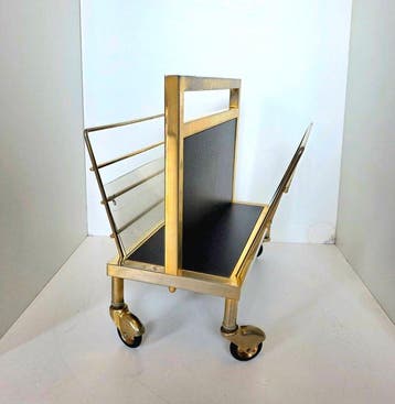 Tijdschriftenhouder - Messing, plexiglas