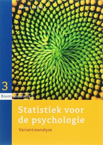 Statistiek voor de psychologie 3 Variantieanalyse - J.L., Boeken, Verzenden, Gelezen, J.L. Ellis