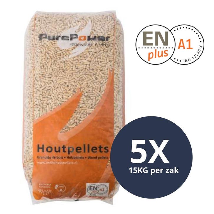 PURE POWER - Houtpellets - ENplus A1 - Per losse zak - 5, Tuin en Terras, Haardhout, Ophalen of Verzenden