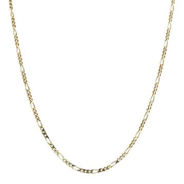 Gouden figaro collier 55 cm 14 karaat, Sieraden, Tassen en Uiterlijk, Kettingen, Verzenden, Zo goed als nieuw, Goud