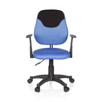 Bureaustoel | Met Armleuning | Kinderen | Stof | Blauw/Zwart, Verzenden, Nieuw