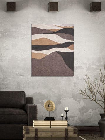 HANDGEMAAKTE MUURSCHILDERING DARKY CM 80X3,7X100 - 322040000, Ophalen of Verzenden, Nieuw