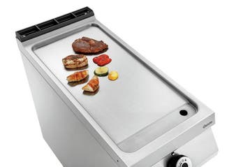 Bartscher Bakplaat | Gas | Serie 900 | Glad | 9kW | RVS | Op, Zakelijke goederen, Horeca | Keukenapparatuur, Ophalen of Verzenden